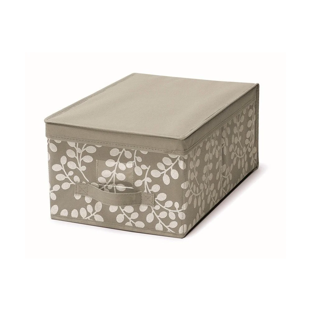 Hnědý uložný box s víkem Cosatto Floral, 30 x 45 cm v:787314