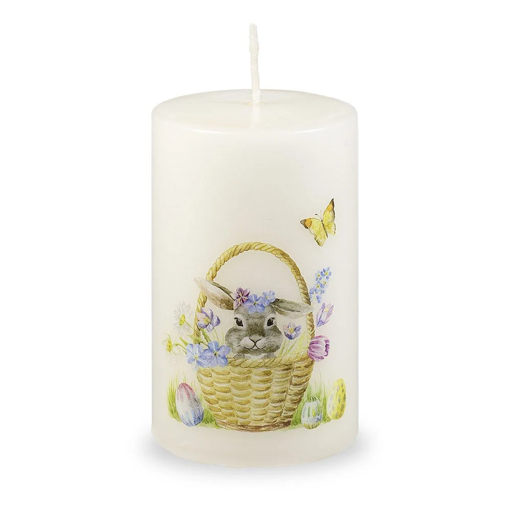 Bílá velikonoční svíčka Unipar Sweet Easter, doba hoření 40 h v:1426405