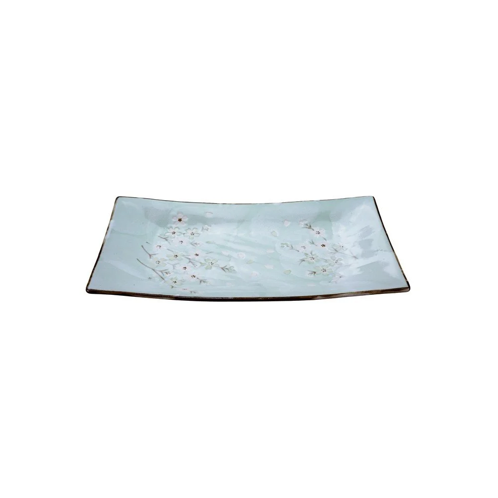 Světle zelený obdélníkový talíř Tokyo Design Studio Cosmos, 35 x 19 cm v:1238532