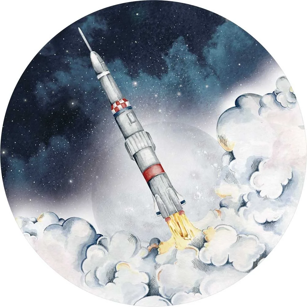 Dětská samolepka na zeď 150×150 cm Rocket In A Circle – Dekornik v:1563844 Dětská samolepka na zeď 150×150 cm Rocket In A Circle – Dekornik v:1563844