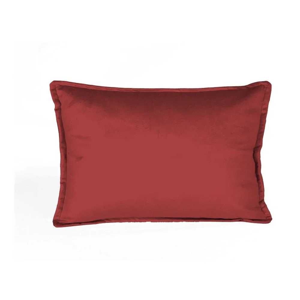 Cihlově červený dekorativní povlak na polštář Velvet Atelier, 50 x 35 cm v:1097666
