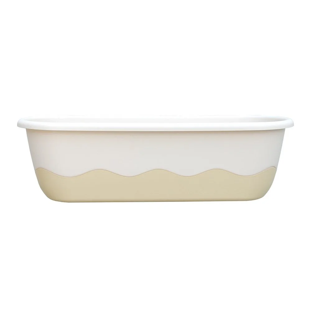 Bílý samozavlažovací truhlík Plastia Mareta, délka 60 cm v:1222300