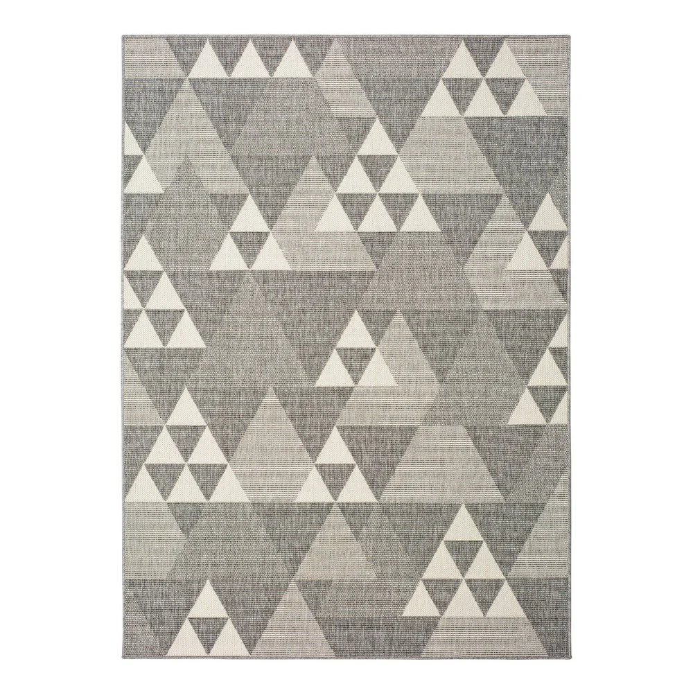 Šedý venkovní koberec Universal Clhoe Triangles, 160 x 230 cm v:1235534