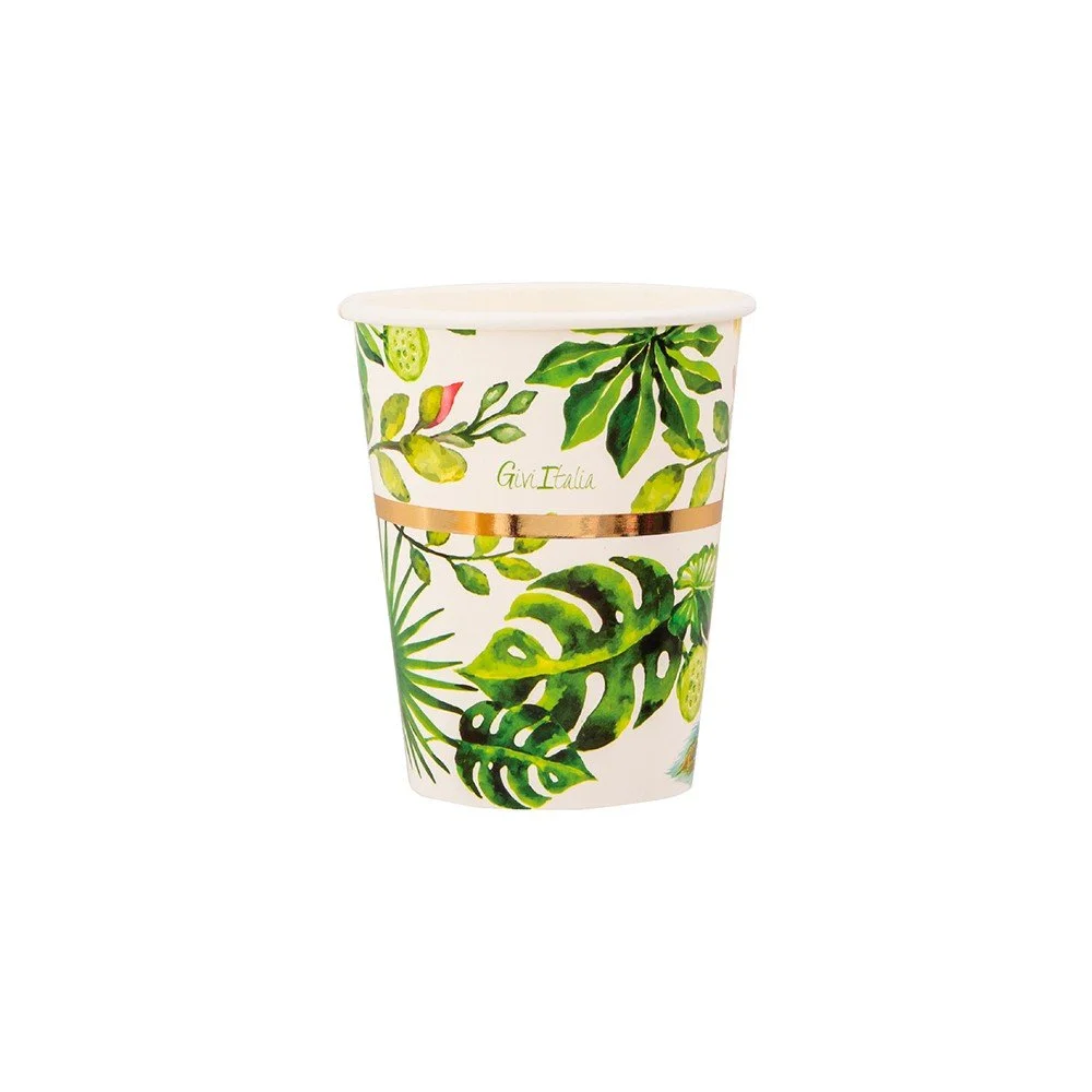Sada 8 papírových kelímků GiviItalia Golden Jungle, 250 ml v:1330544