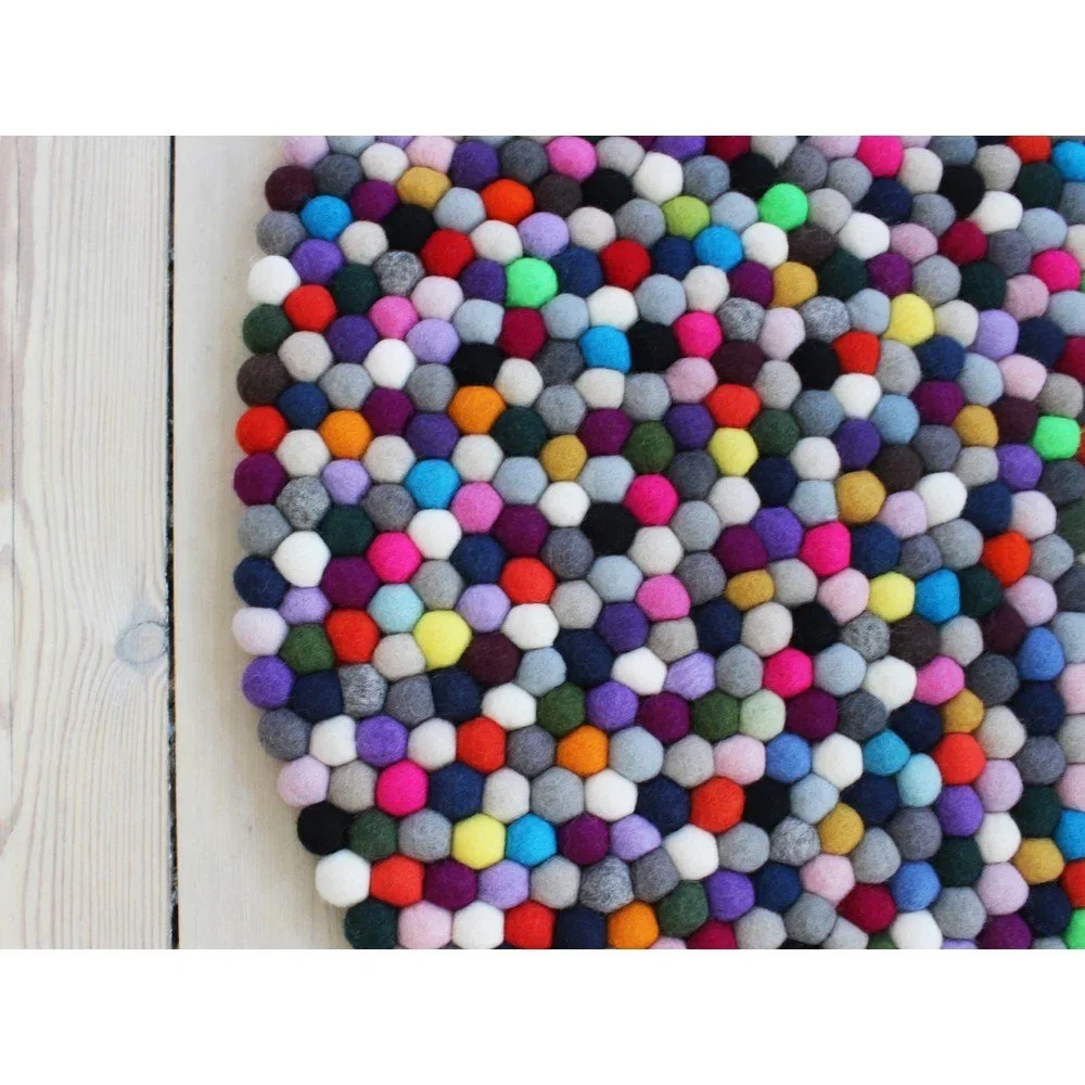 Kuličkový vlněný koberec Wooldot Ball Rugs Multi Pang, ⌀ 90 cm v:1340825