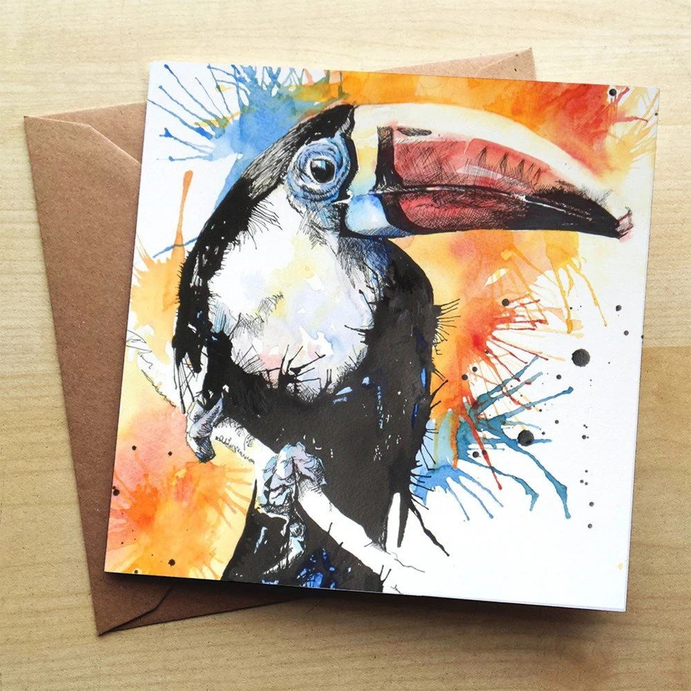 Přáníčko Wraptious Red Billed Toucan v:723740