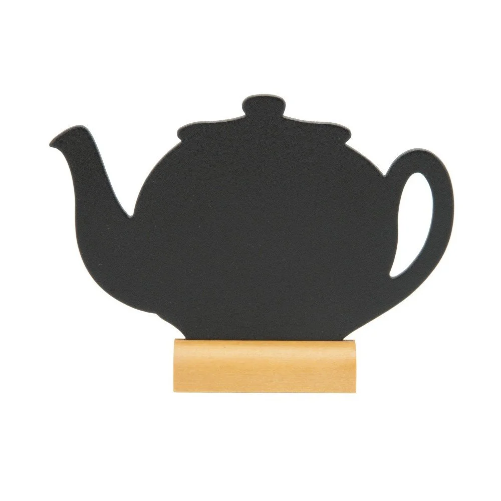 Set 3 popisovacích tabulí na stojánku a křídového popisovače Securit® Silhouette Teapot v:1108682