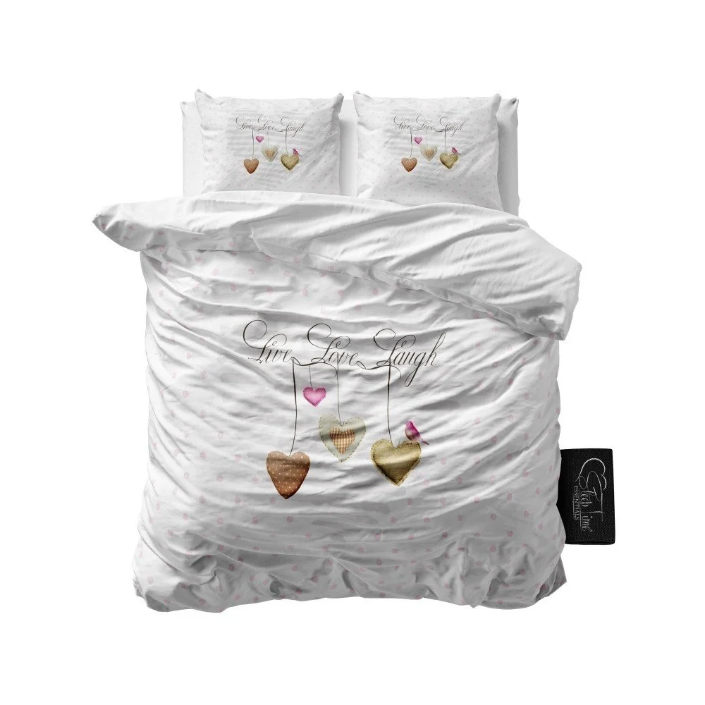 Povlečení z mikroperkálu Sleeptime Live, Laugh, Love, 200 x 220 cm v:837936