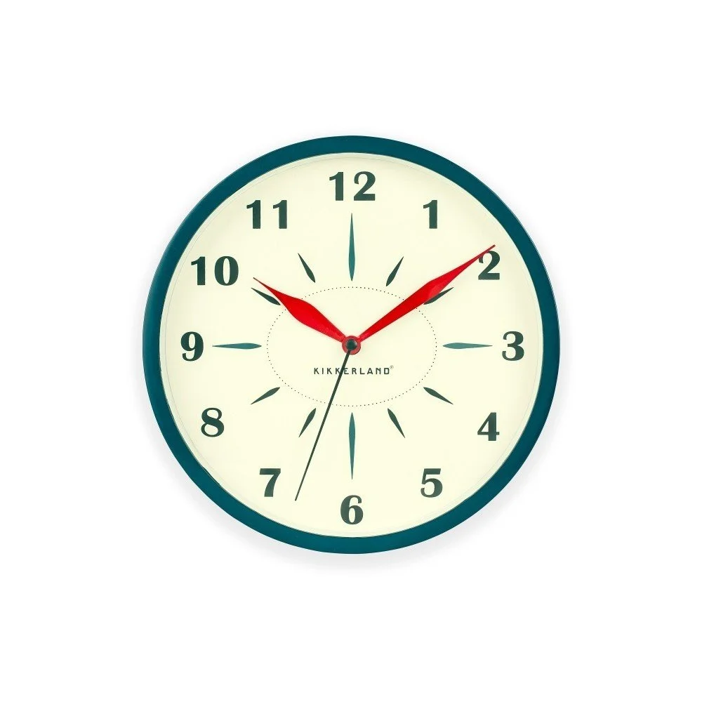 Modro-bílé nástěnné hodiny Kikkerland Time v:1214680