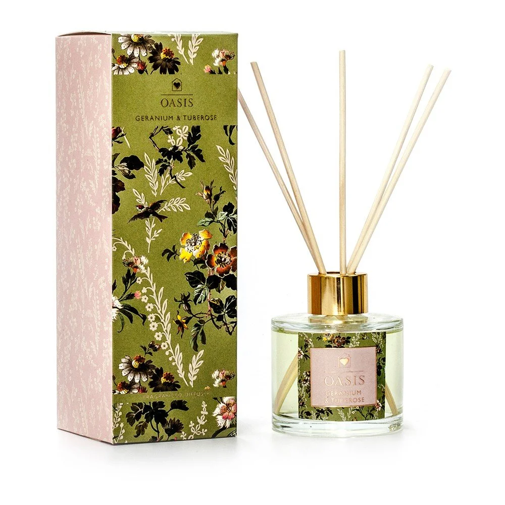 Aroma difuzér s vůní pelargónie a tuberózy Bahoma London Oasis Leighton, 100 ml v:1222826