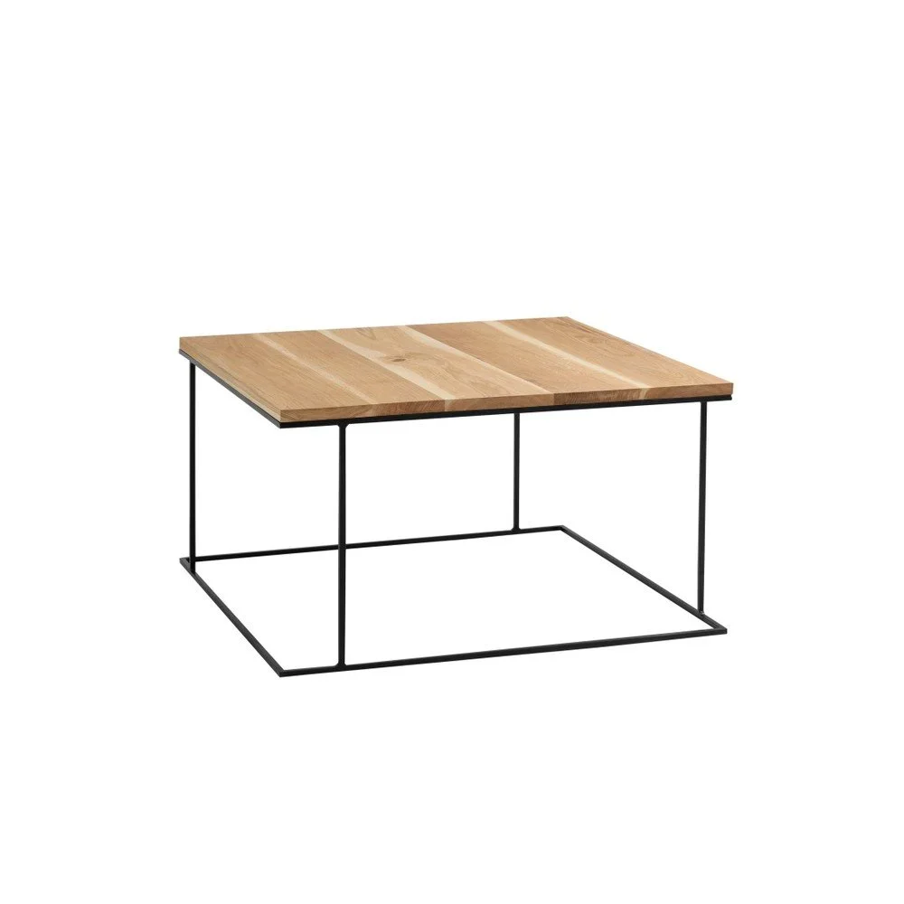 Konferenční stolek s černým podnožím a dubovou deskou Custom Form Walt, 100 x 100 cm v:1181954