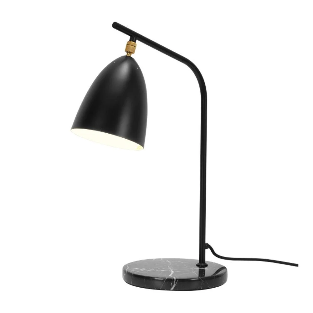 Černá stolní lampa s mramorovou základnou Garageeight Mel v:735488