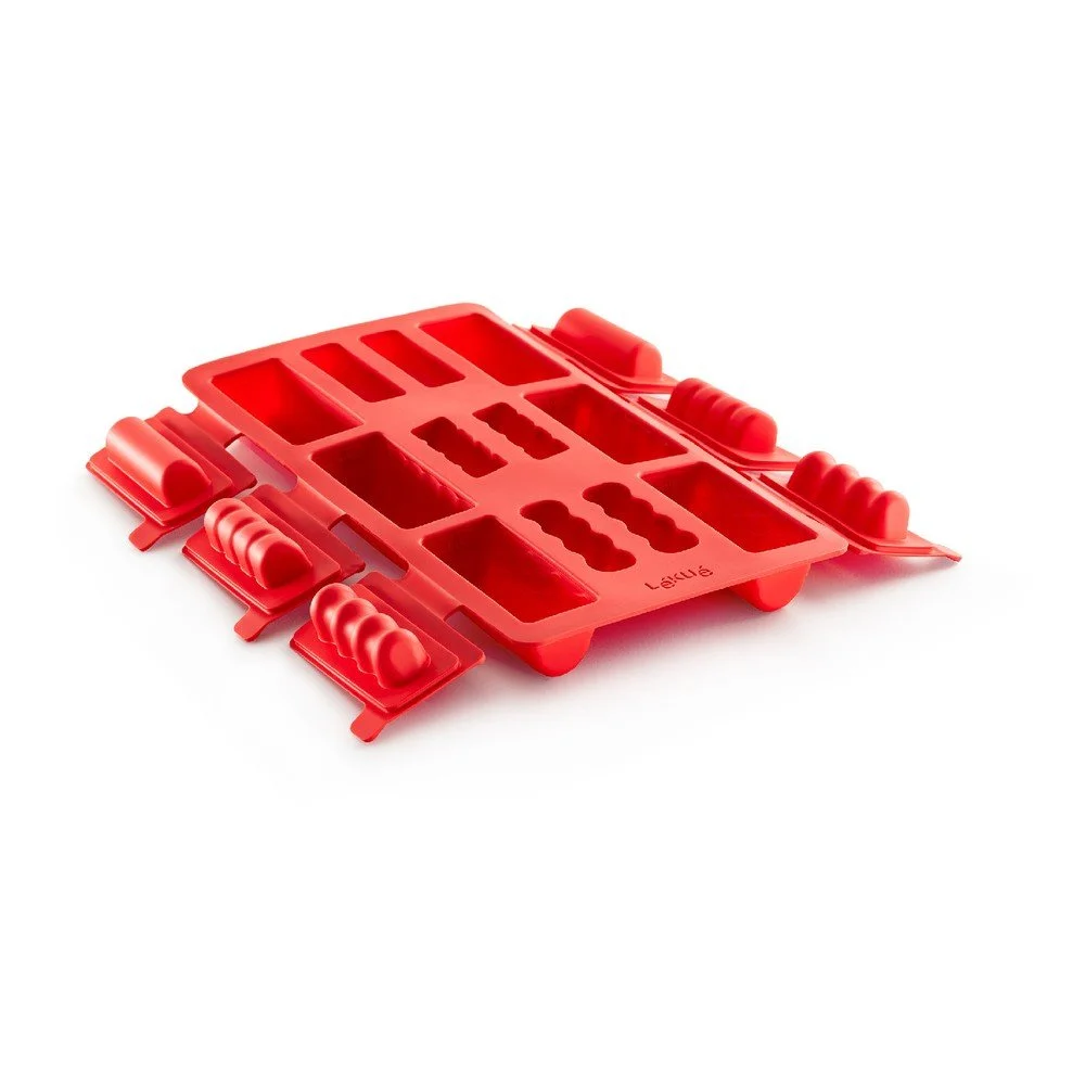 Červená silikonová forma na mini rolády Lékué Square v:1235212