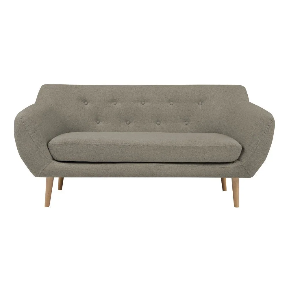 Hnědá dvoumístná pohovka se světlými nohami Mazzini Sofas Sicile v:811238