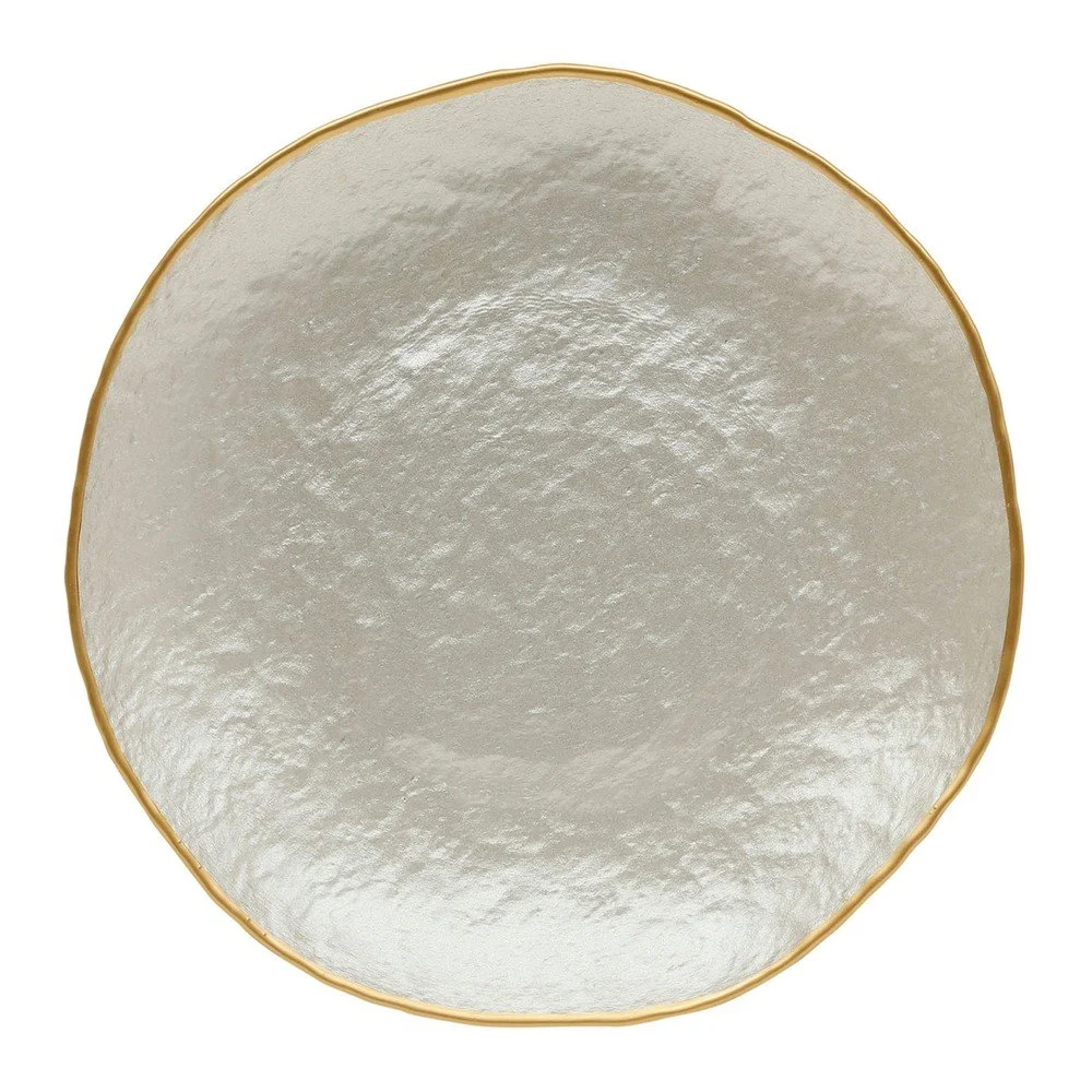 Krémový skleněný talíř ø 28 cm Corolia – Côté Table v:1513754