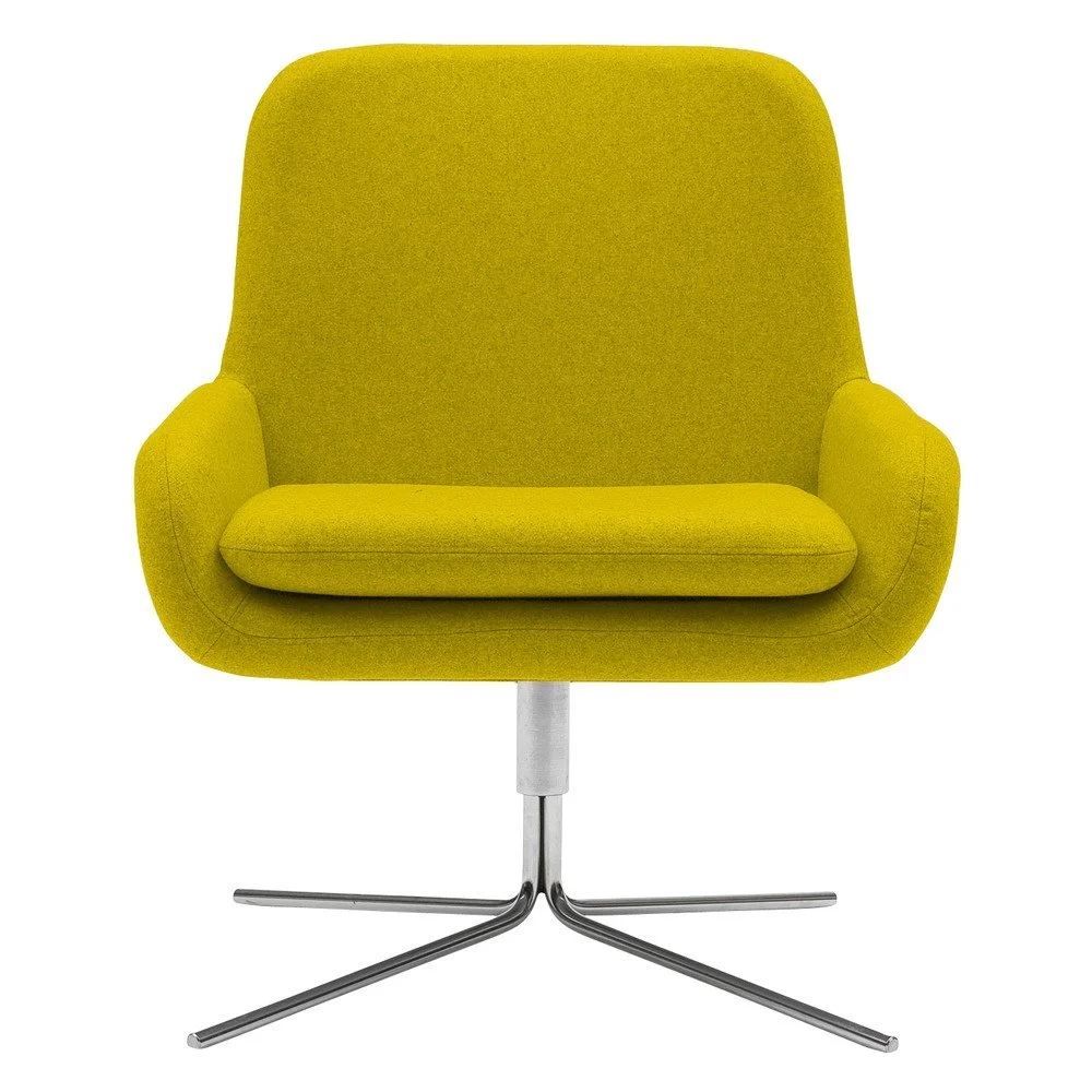 Žluté otočné křeslo Softline Coco Swivel v:1373157