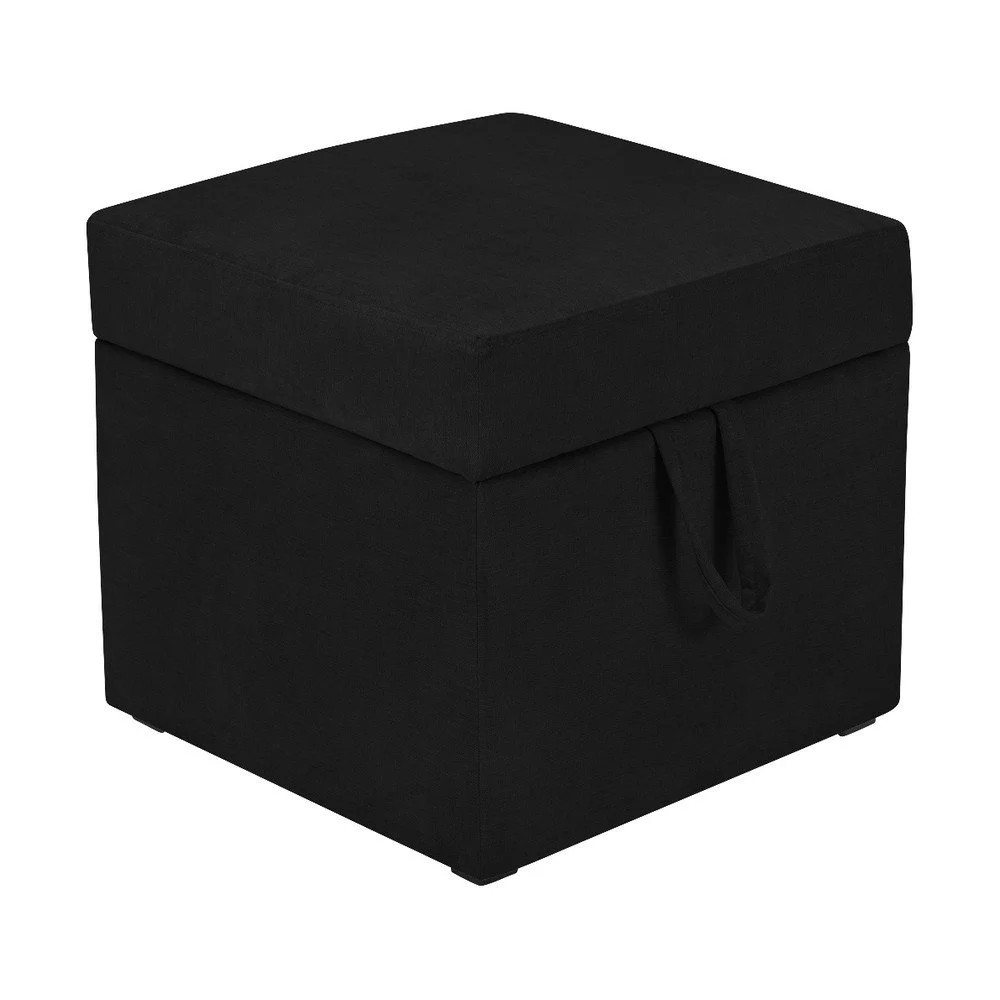 Černá taburetka s úložným prostorem KICOTI Cube v:1250624