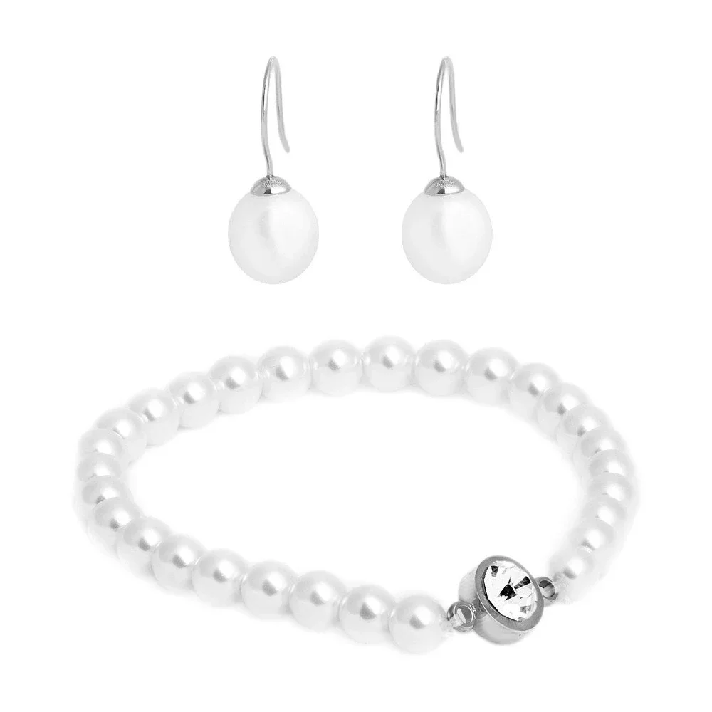 Set náramku a náušnic z chirurgické oceli Victoria Walls Silver Meaux v:728862