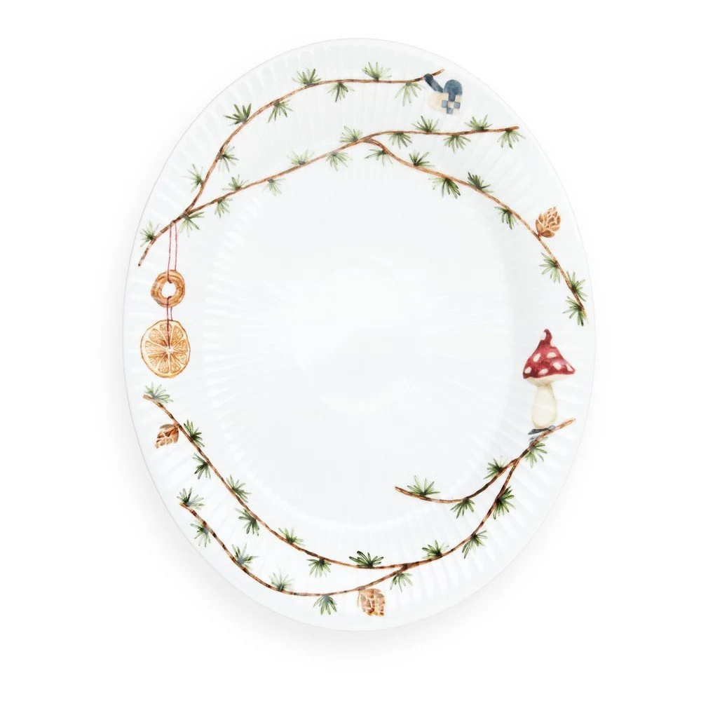Porcelánový tác s vánočním motivem 22,5x28,5 cm Hammershøi Christmas – Kähler Design v:1939658