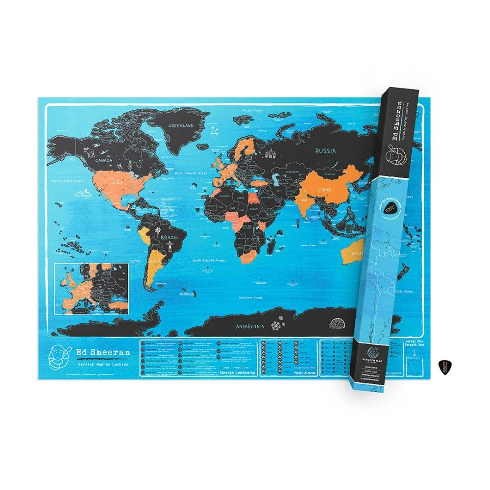 Seškrabávací mapa Luckies of London Ed Sheeran v:1297542