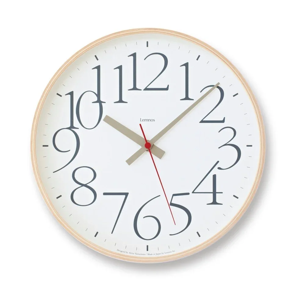 Bílé nástěnné hodiny Lemnos Clock AY, ⌀ 25,4 cm v:864686