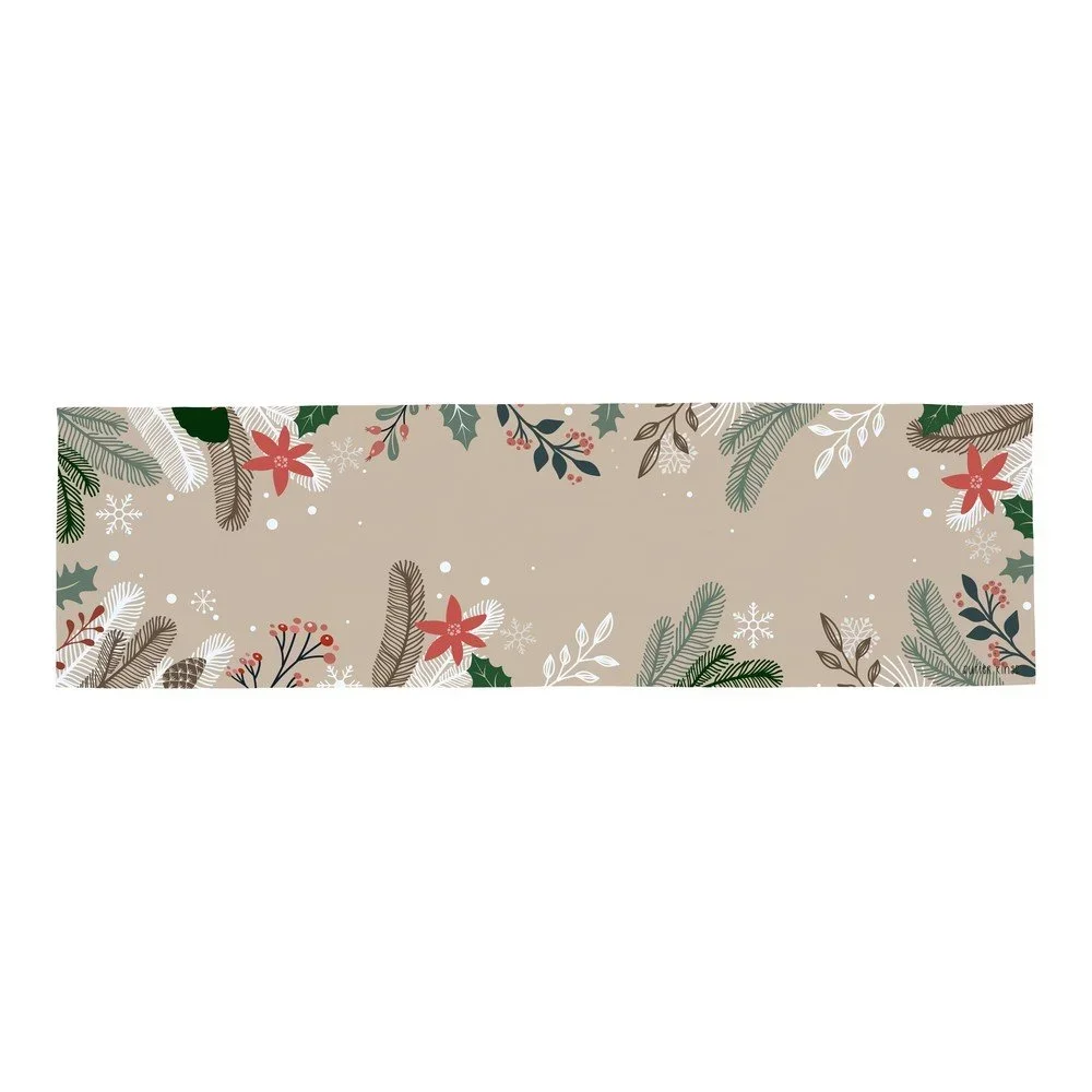 Bavlněný běhoun na stůl s vánočním motivem 40×140 cm Frosted Branches – Butter Kings v:1362683