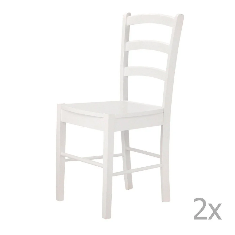 Sada 2 bílých jídelních židlí Provence v:935348