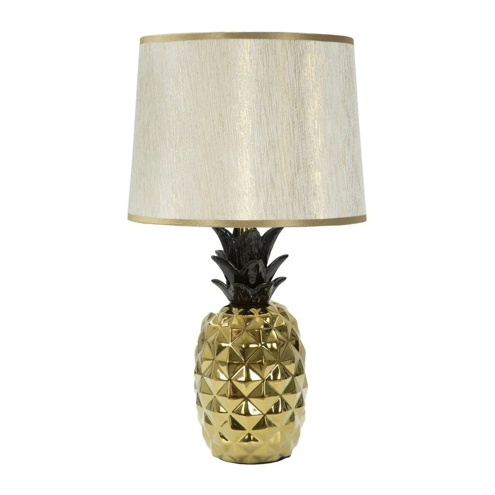 Bílá stolní lampa s konstrukcí ve zlaté barvě Mauro Ferretti Ananas v:1177642
