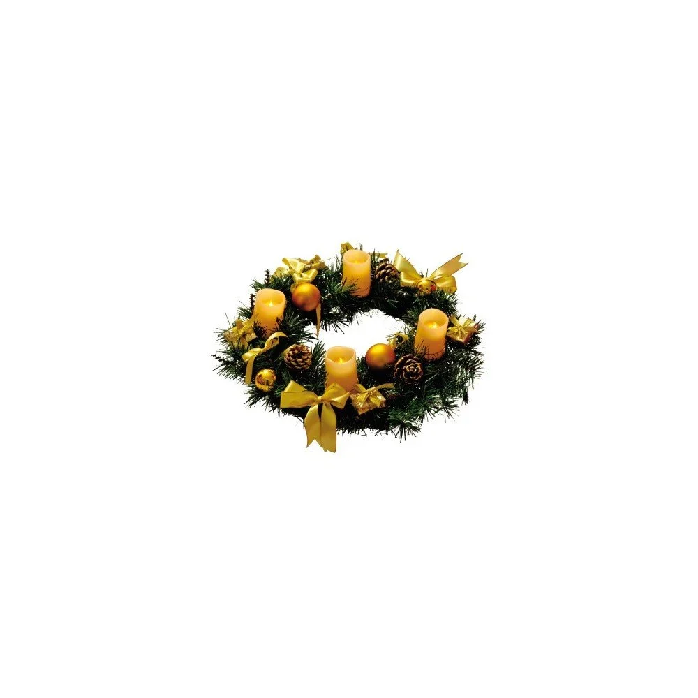 Adventní věnec s elektrickými svíčkami Best Season Candles, 4 svíčky v:690222