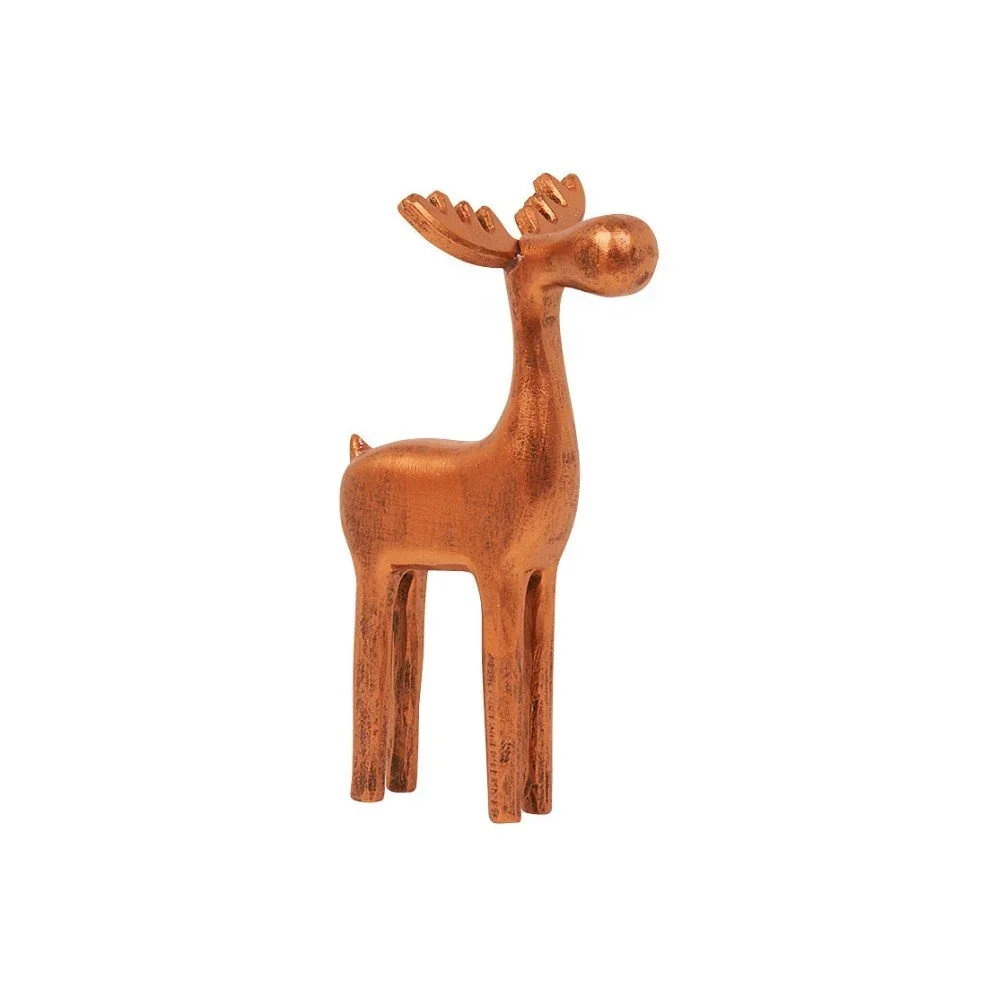 Dekorace Archipelago Large Wooden Copper Reindeer, 25 cm v:719016