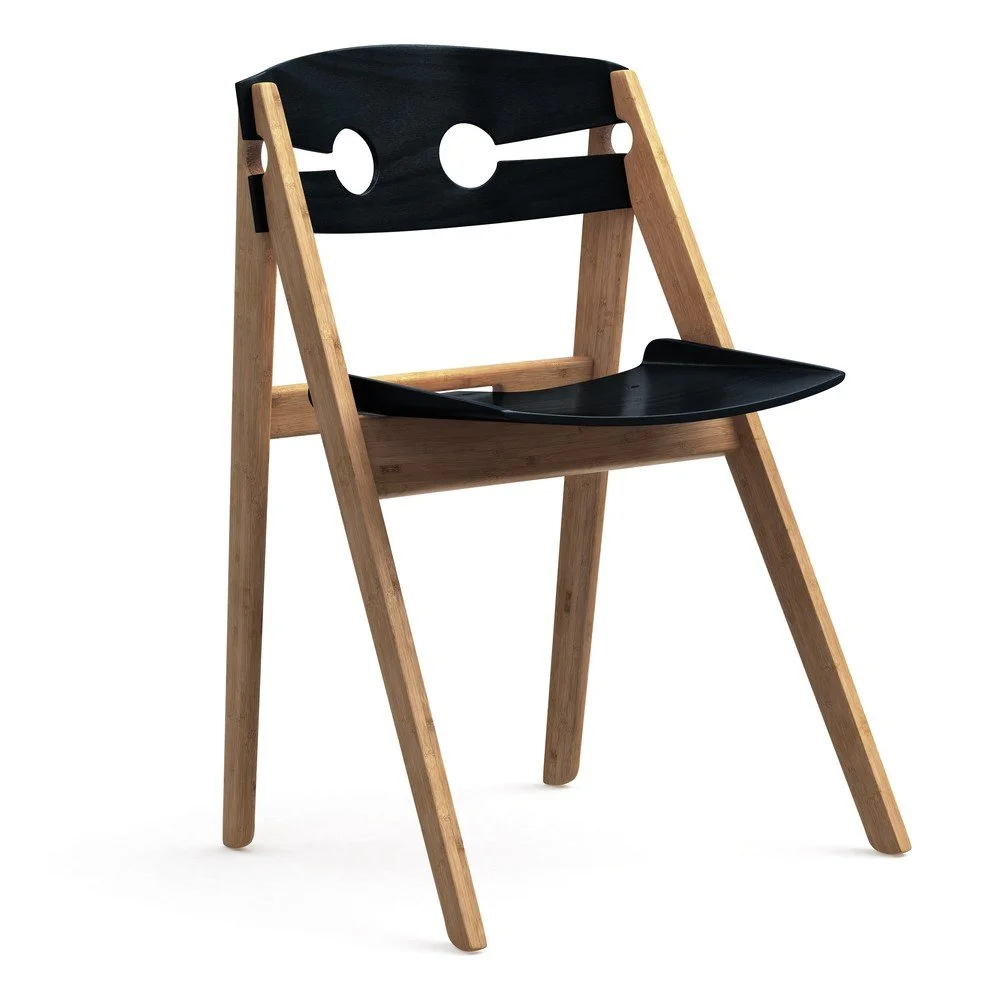 Černá jídelní židle s konstrukcí z bambusu Moso We Do Wood v:917400