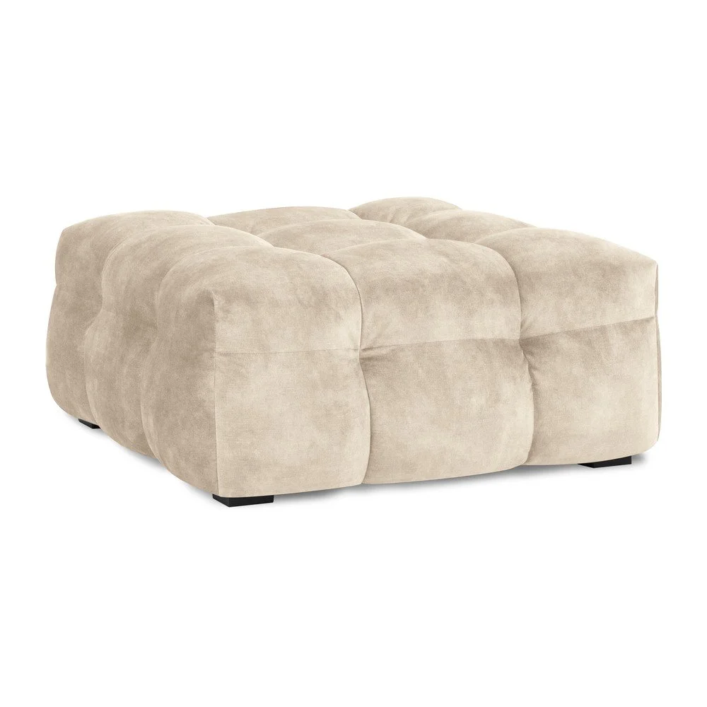 Béžový sametový puf Windsor & Co Sofas Vesta v:1413319
