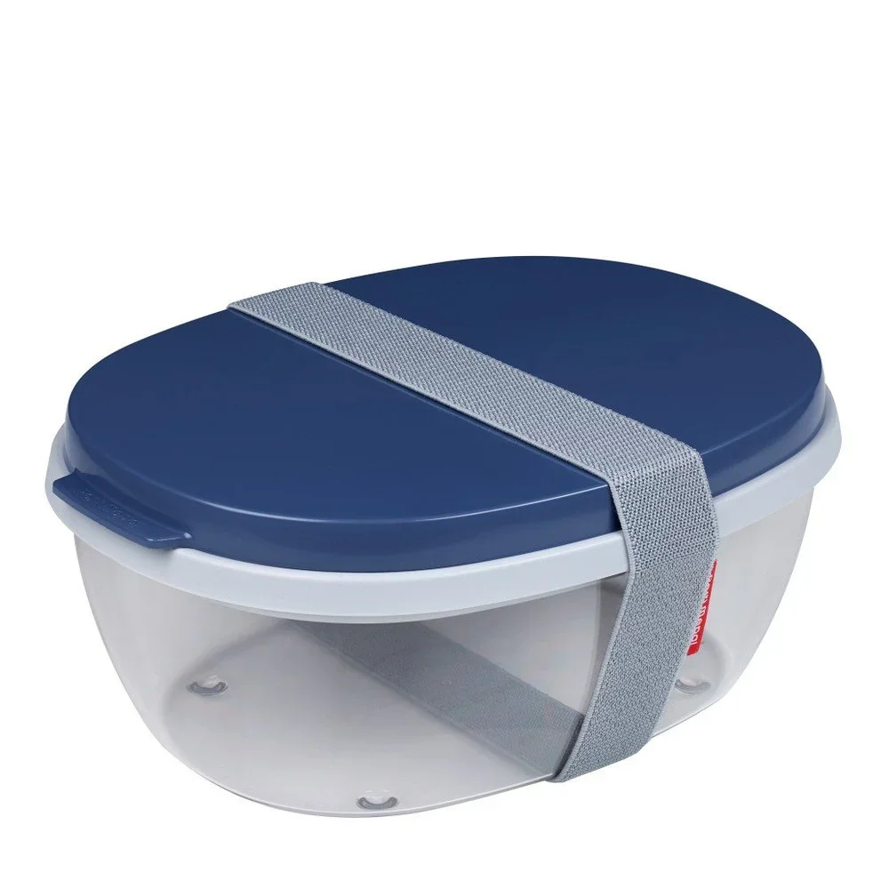 Salátový box s tmavě modrým víkem Mepal Ellipse v:870108