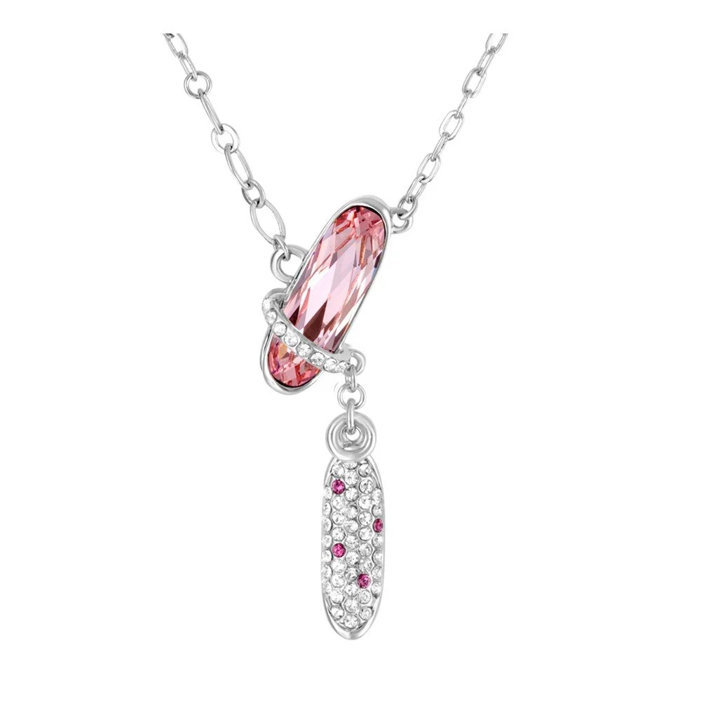 Náhrdelník s růžovými krystaly Swarovski Elements Crystals Rhinestone v:1197582