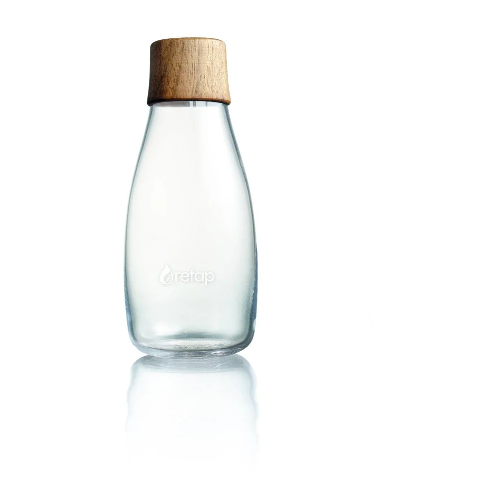 Skleněná lahev s dřevěným víčkem ReTap, 300 ml v:1328486