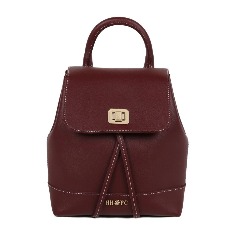 Tmavě červený batoh z eko kůže Beverly Hills Polo Club Polly v:976526