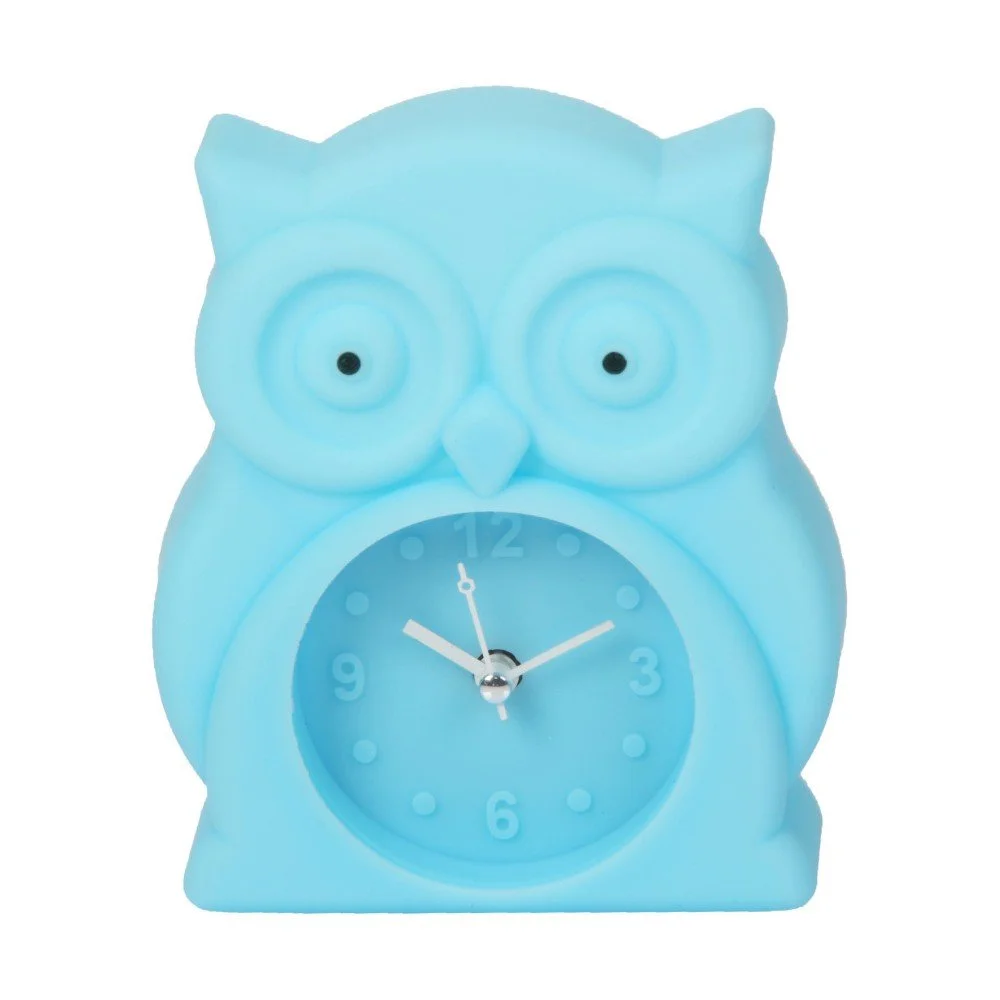 Světle modré hodiny s budíkem Just 4 Kids Blue Owl v:1161574