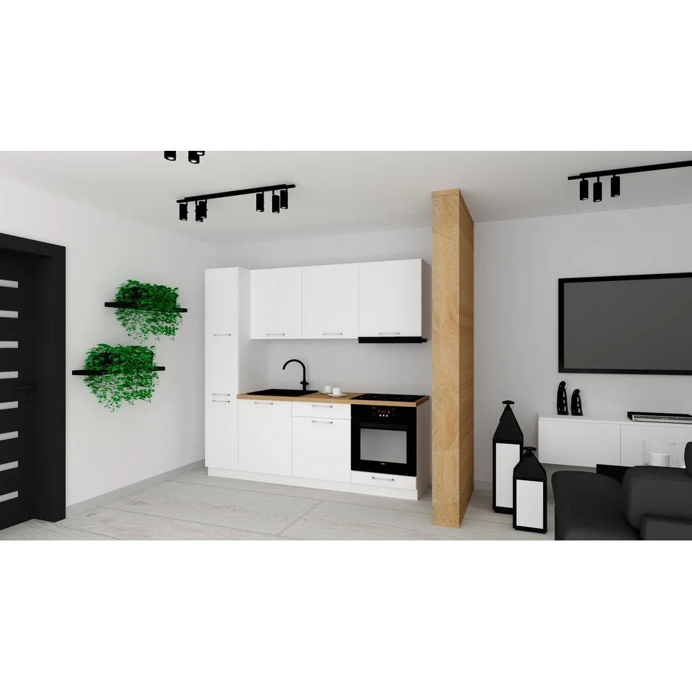 Rovná kuchyně s pracovní deskou 220 cm Lyle – STOLKAR v:1548372