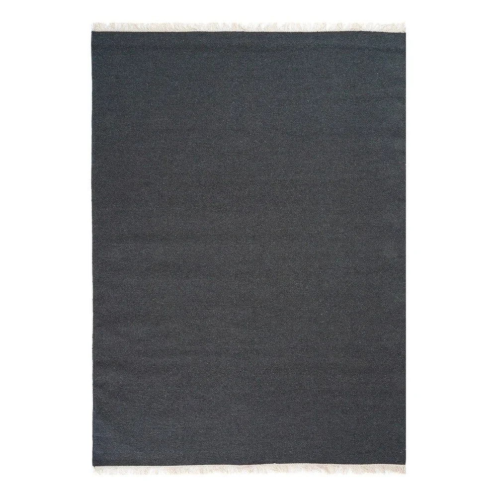 Temně šedý ručně tkaný vlněný koberec Linie Design Sulo, 70 x 140 cm v:901666
