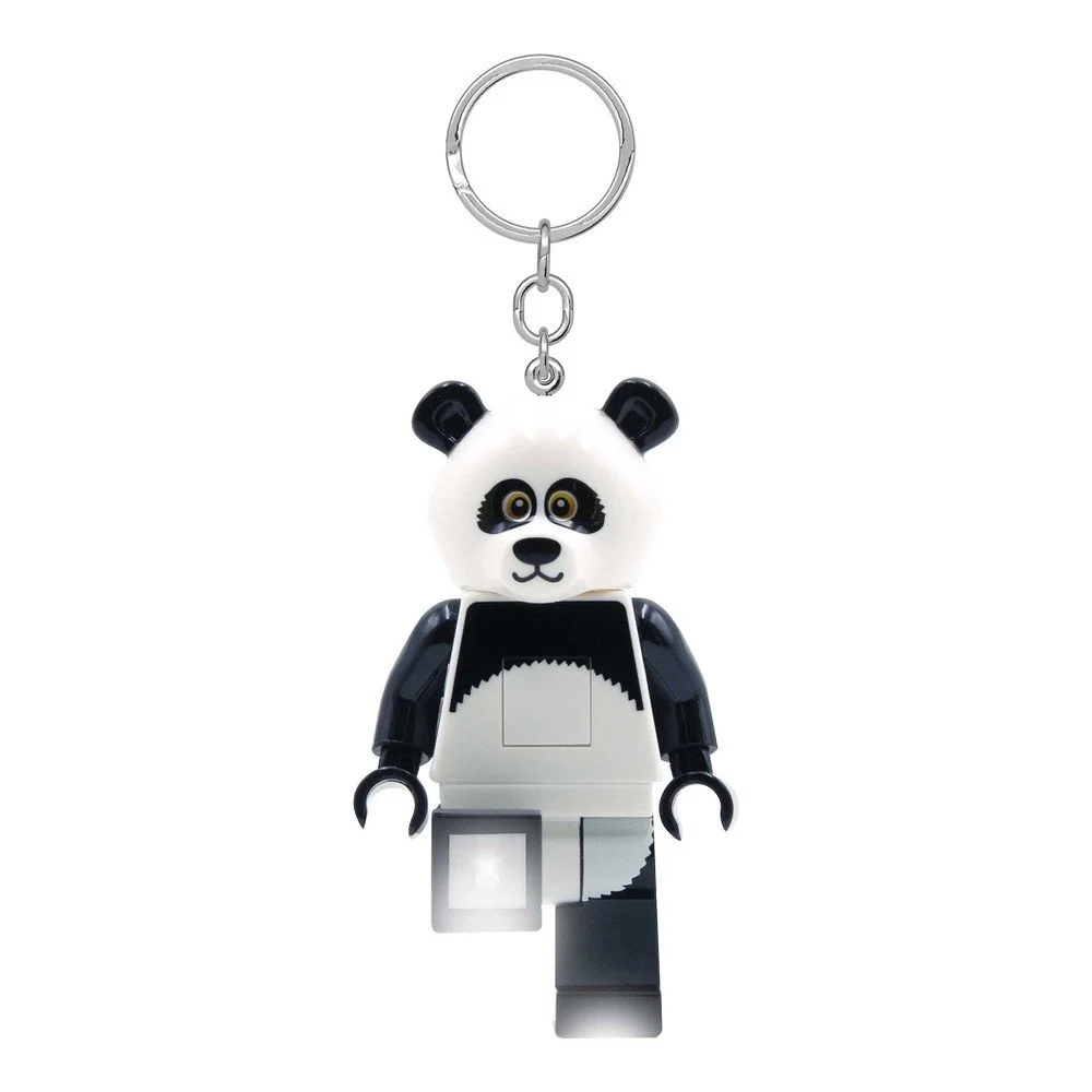 Černo-bílá klíčenka se svítilnou Iconic Panda – LEGO® v:1686792