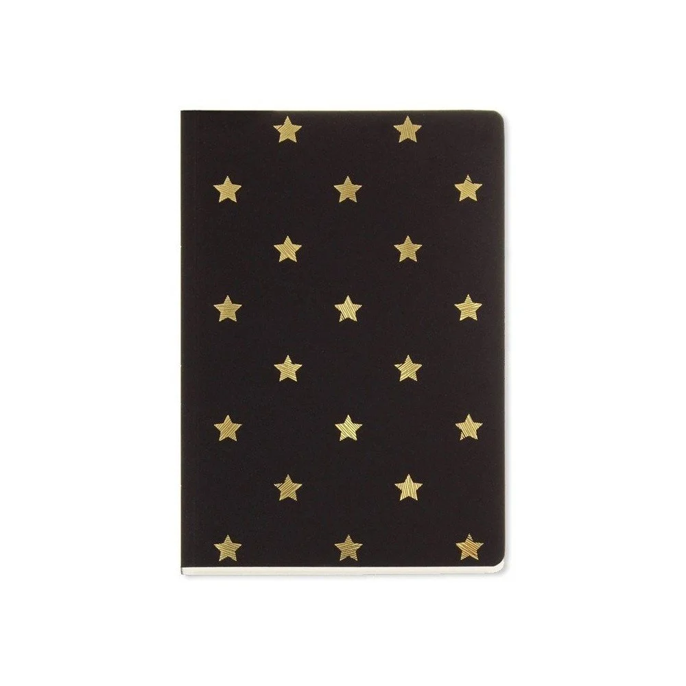 Zápisník Go Stationery Gold Stars Black v:705744