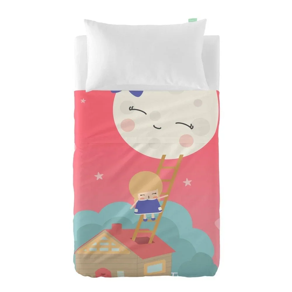 Set prostěradla a povlaku na polštář z čisté bavlny Happynois Moon Dream, 120 x 180 cm v:932486