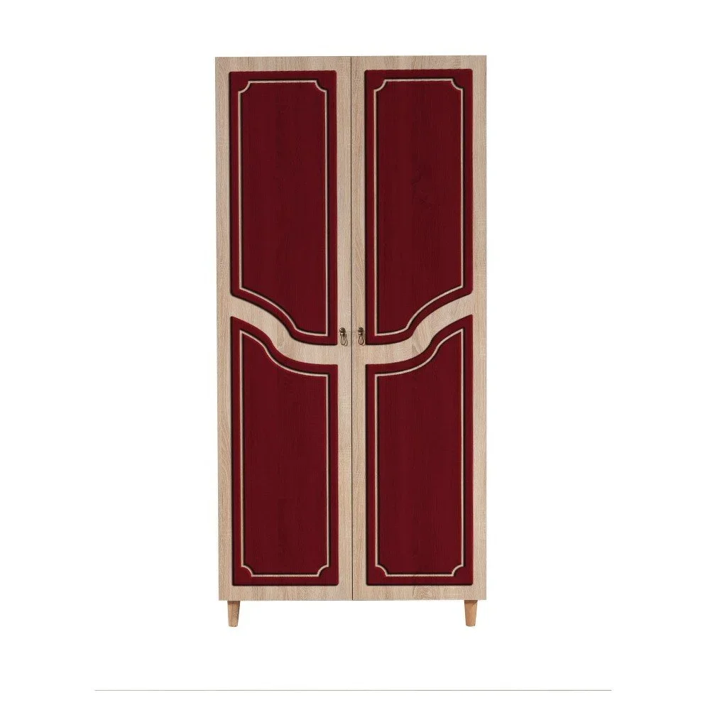 Dvoudveřová šatní skříň Stil Retro Red, 90 x 192 cm v:1284730