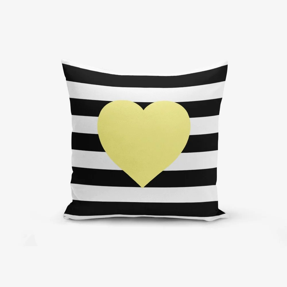 Povlak na polštář s příměsí bavlny Minimalist Cushion Covers Striped Yellow, 45 x 45 cm v:1205244