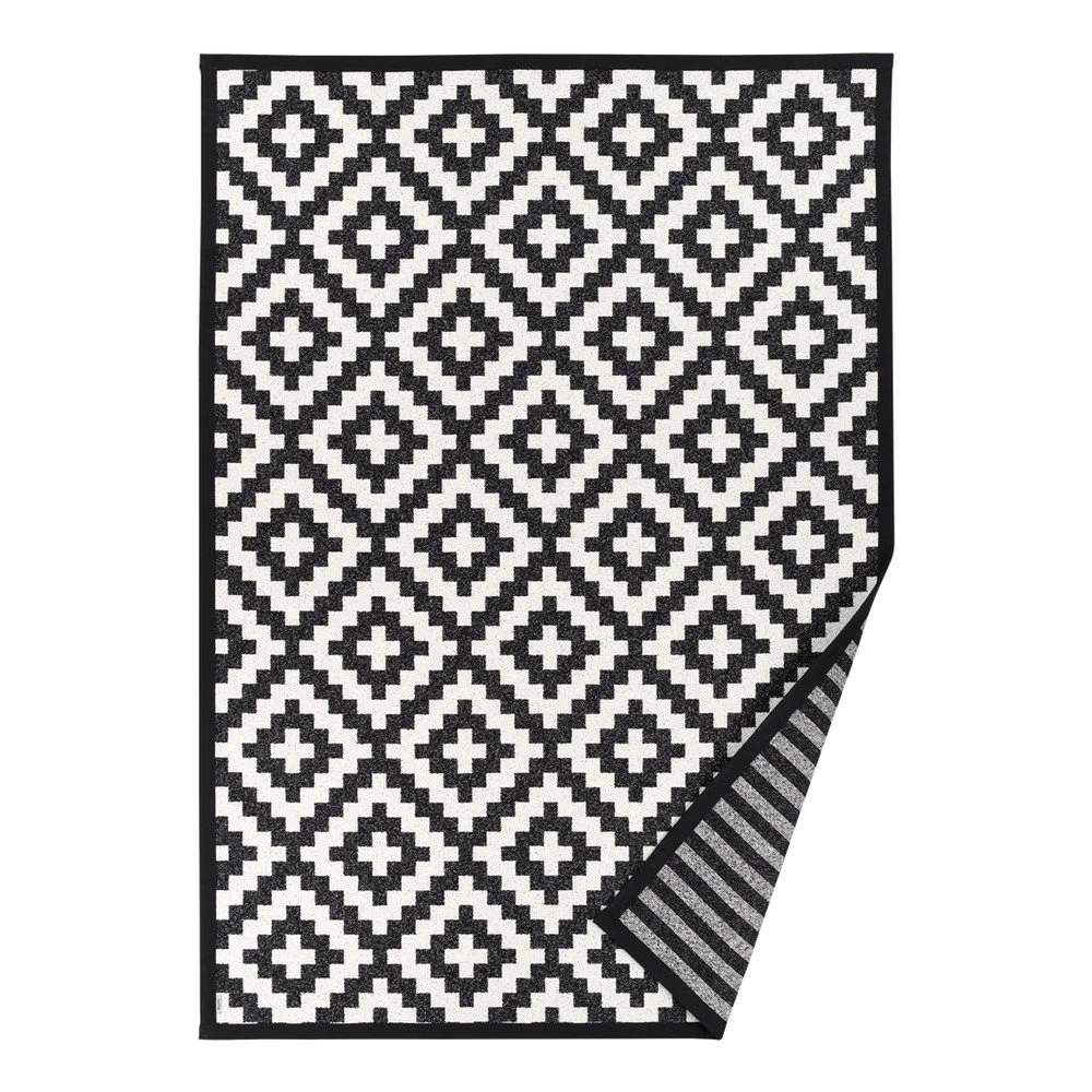 Černo-bílý oboustranný koberec Narma Viki Black, 80 x 250 cm v:1222226