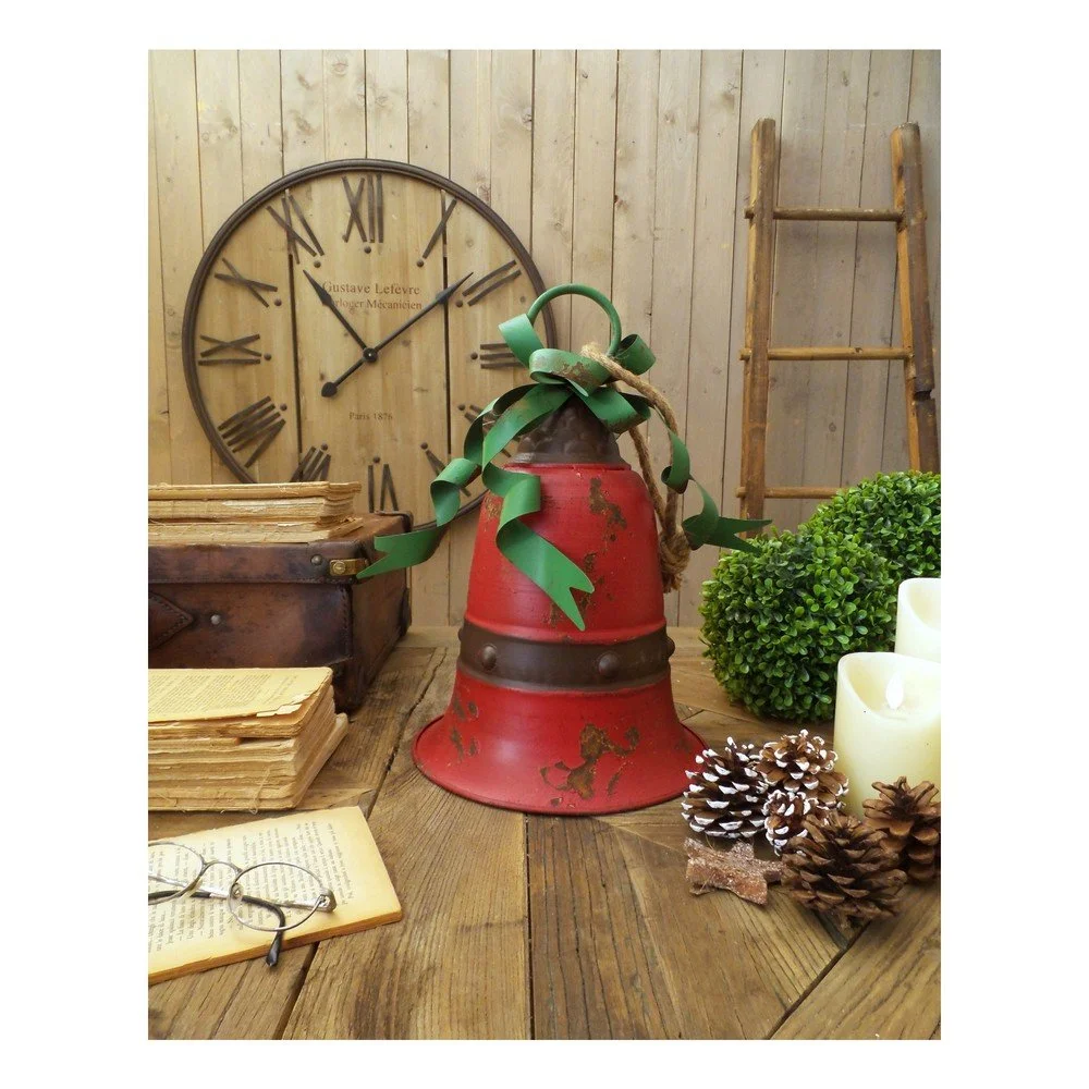 Sada 2 dekorativních červených zvonů Orchidea Milano Xmas, výška 39 cm v:1150124