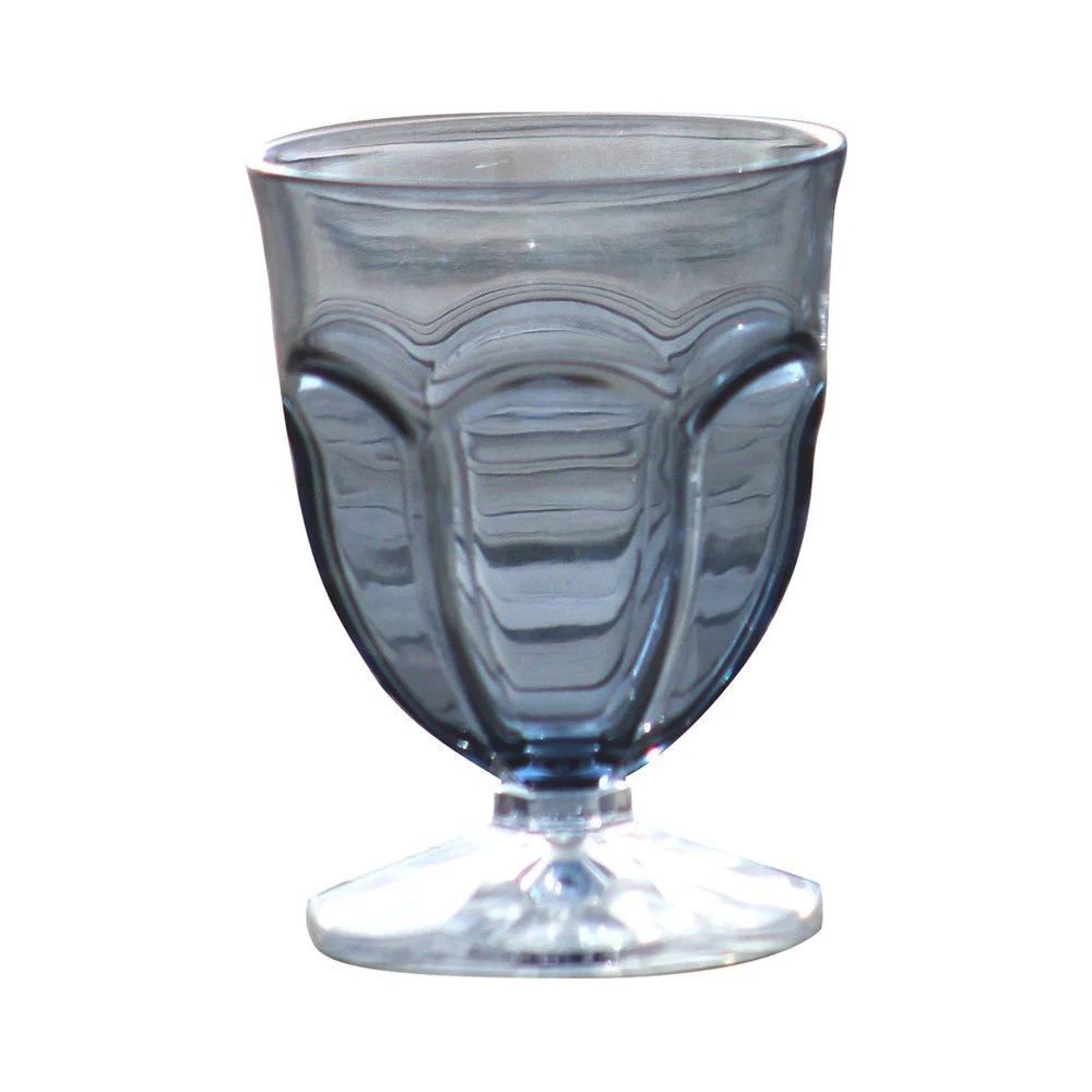 Sada 6 šedých plastových sklenic na vodu Sunvibes Happy, 250 ml v:1059524