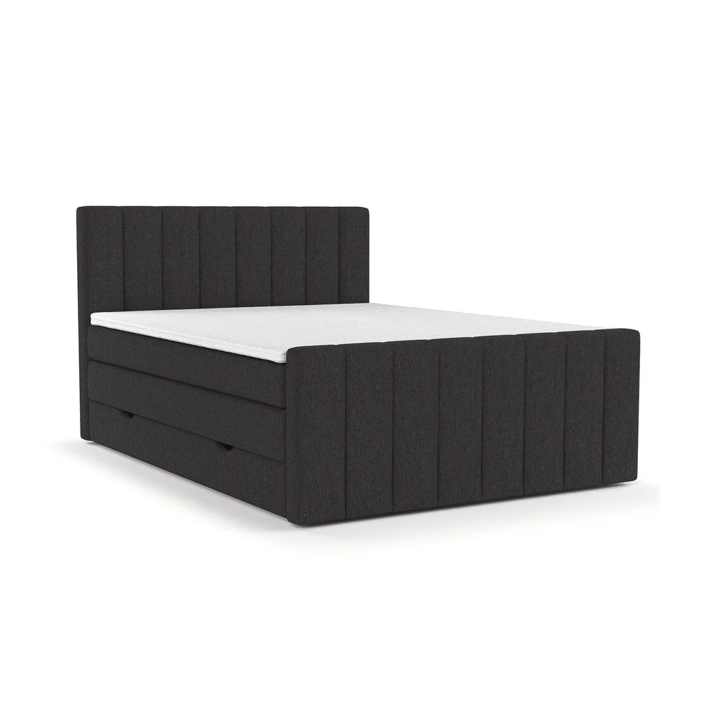Černá boxspring postel s úložným prostorem 180x200 cm Ruby – Maison de Rêve v:1667432