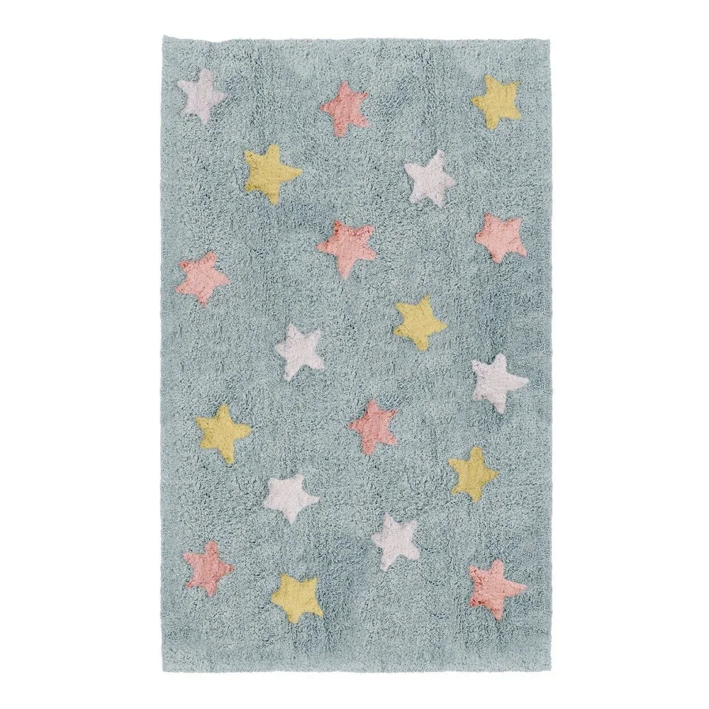 Modrý dětský ručně vyrobený koberec Naf Naf Stars Multi, 120 x 160 cm v:1196048