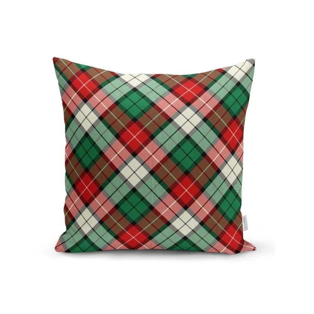 Zeleno-červený dekorativní povlak na polštář Minimalist Cushion Covers Flannel, 35 x 55 cm v:1372021